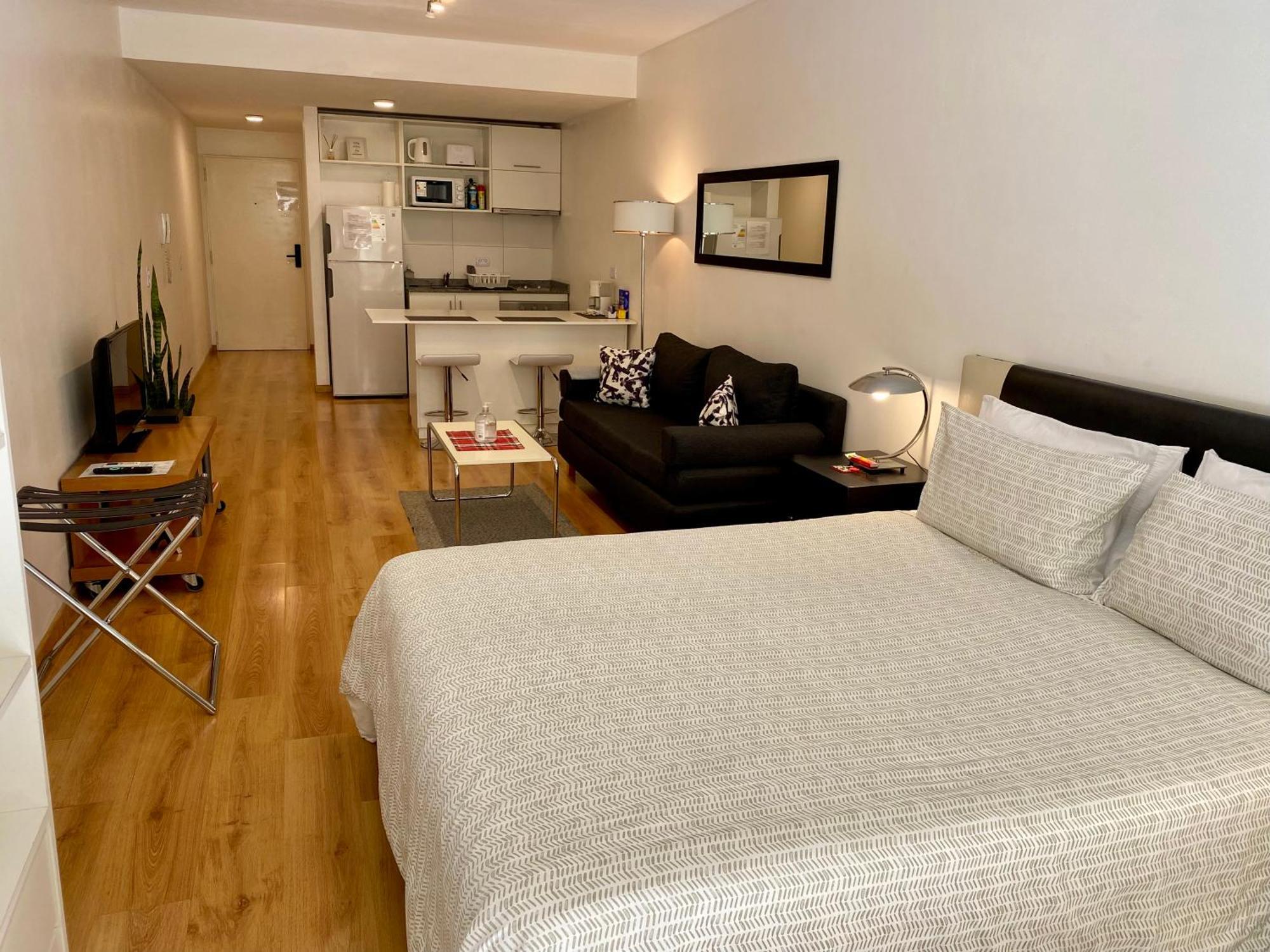 Apartamento Centrico Y Moderno Con Balcon, Piscina, Gimnasio Y Laundry บัวโนสไอเรส ภายนอก รูปภาพ